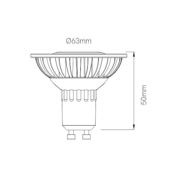 R63  S-LINE  Reflektorlampe  GU10  8W  240V  60°  2.700K